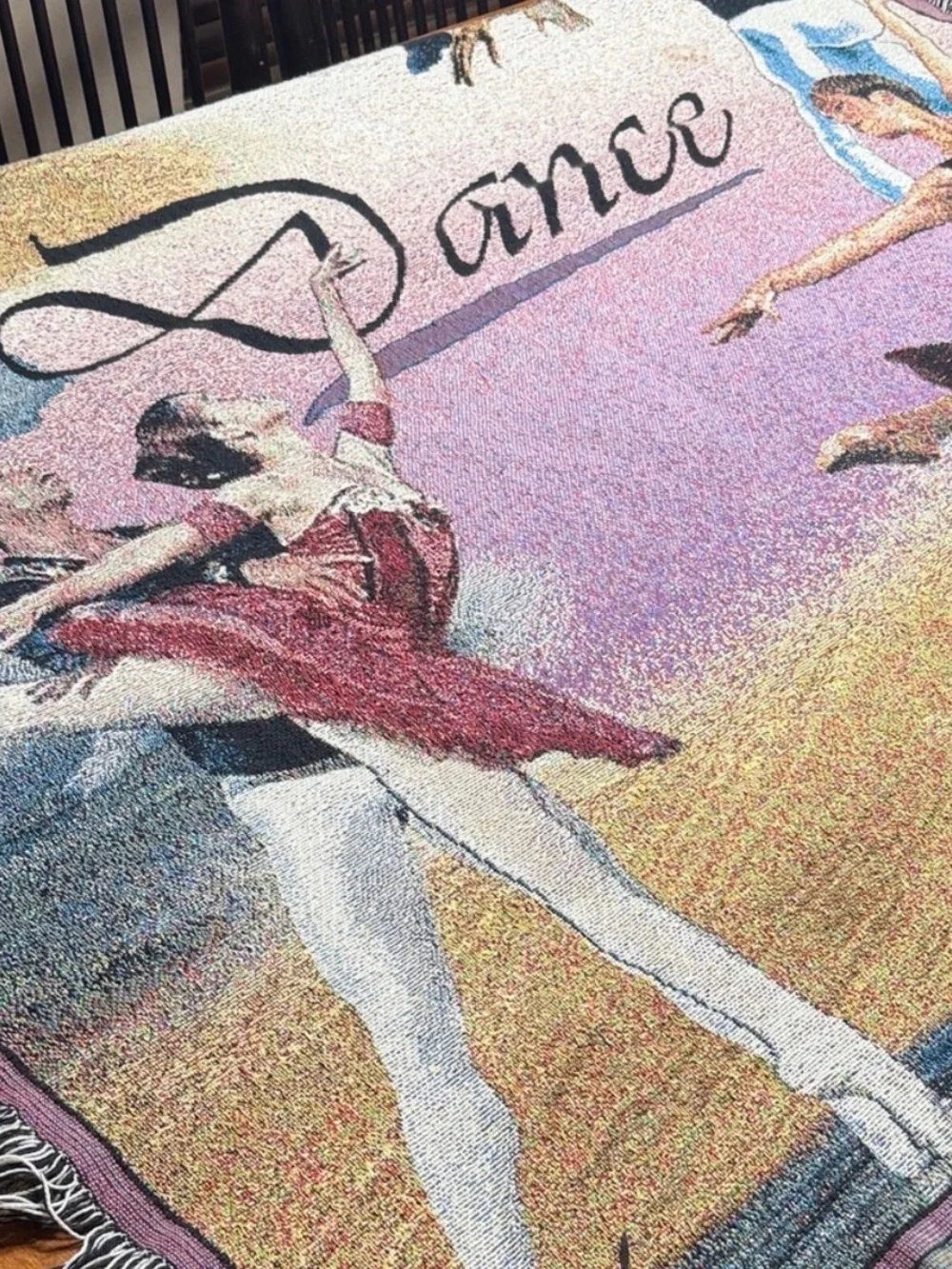 Dance Theme Mill Street Tapestry Woven Throw Blanket 50x60